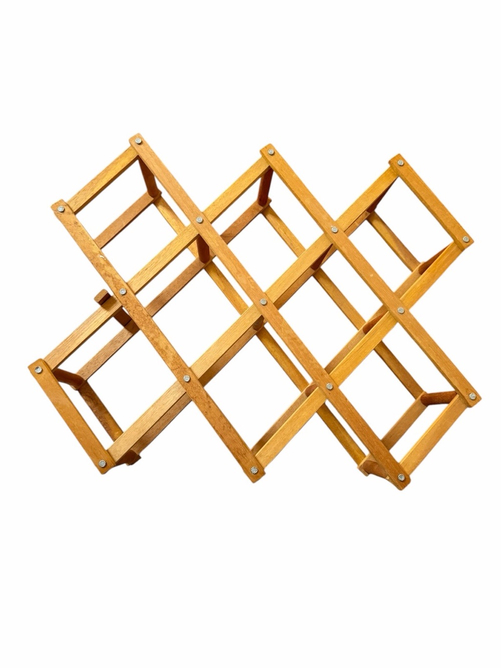 Takahashi Wooden Accordion Wine Rack - Honey Brown
